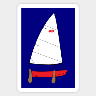 Naples Sabot Sailboat - Red Magnet